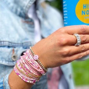 Versatile Beaded Pink Bracelet & Necklace